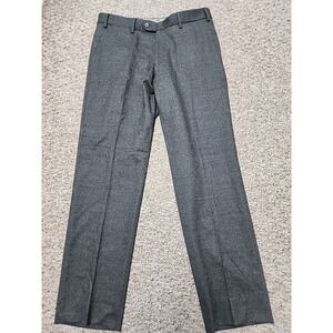 6 East Pants Mens 36x32 Gray Wool Dress Trousers Lanificio Comero Italian Fabric